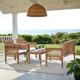 thumbnail image 3 of SAFAVIEH Outdoor Collection Carson 4-Piece Patio Set Natural/Beige, 3 of 7