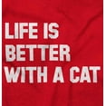 thumbnail image 2 of Life is Better with a Cat Kitty Lover Men's Graphic T Shirt Tees Brisco Brands S, 2 of 6