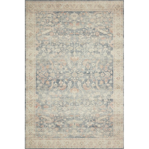 Loloi Hathaway Printed Oriental Denim / Multi Area Rug