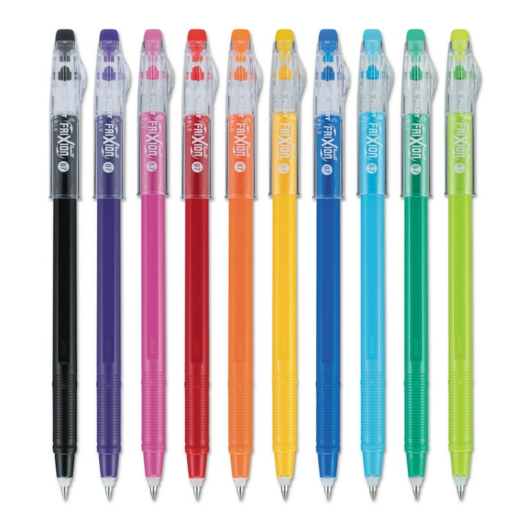 Pilot FriXion ColorSticks Erasable Gel Ink Pens, Fine Point, Assorted Ink,  10 Count