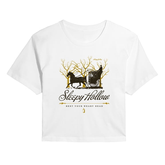 Sleepy Hollow - Rest Your Weary Head - Juniors Cropped Graphic T-Shirt