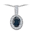 thumbnail image 2 of Tommaso Design� Oval 8x6mm Genuine Sapphire Pendant Necklace, 2 of 9