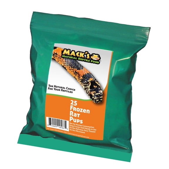 Mack's Natural Reptile Food Pup rat 25 ct.