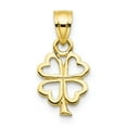thumbnail image 1 of 10K Yellow Gold Charm Pendant 15 mm 16 Four Leaf Clover, 1 of 3