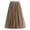 🔥 Khaki, variant on USSUMA Pit-Striped Mesh Pleated Midi Skirt Ice Silk A-Line High Waist Full Flare Mid-Length Pleated Mesh Fabric Lined Elastic Waistband For Casual Weddings Parties Summer