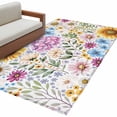 thumbnail image 2 of Area Rug for Living Room, Sunflower Non-Slip Indoor Large Carpet for Bedroom/Dining Room, Colorful Flowers Summer Botanical Watercolor Washable Low-Profile Rectangle Floor Runner Rugs - 4 x 6 Ft, 2 of 7