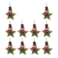 thumbnail image 3 of 10 Unids Decoración de Navidad de Madera Colgante Adornos de Navidad Adornos Colgantes para Festival Árbol Decoración de Puerta de SM SunniMix colgante colgante, 3 of 8