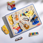 Melissa & Doug Musical Instruments Sound Puzzle - Wooden Peg Puzzle (8 pcs)