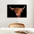 thumbnail image 6 of Elephant Stock Scottish Highland Cow Wall Art - Horizontal Canvas Wall Art - Hallway Wall Decor - Animal Canvas - Black And Brown Decor - 24" x 16", 6 of 7