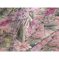thumbnail image 3 of Ambesonne Exotic Quilted Coverlet 2 Pcs, Vintage Floral Ornament Wild, Twin Size, Pink and Sage Green, 3 of 4