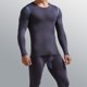 thumbnail image 5 of Traje de ropa interior transpirable para mantener el calor de malla de seda de hielo de cuello redondo informal sólido para hombre Pompotops  qyievc6717, 5 of 9