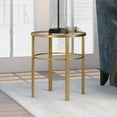 thumbnail image 2 of Evelyn&Zoe Gaia 20" Wide Round Side Table, Brass, 2 of 7