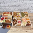 thumbnail image 7 of Sugarcane Fiber 24 Oz 4 Compartments Disposable Plates With Lids Bagasse Plant Fibers Freezer Safe 50 Pack, 7 of 7