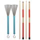 thumbnail image 4 of Juego de cepillos para baquetas, alambre de metal retráctil Jazz, varilla de bambú 5A, bolsa de felpa con palo de 19 vigas (azul), 4 of 8