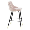thumbnail image 3 of Modway Adorn Performance Velvet Bar Stool Set of 2 in Pink, 3 of 8