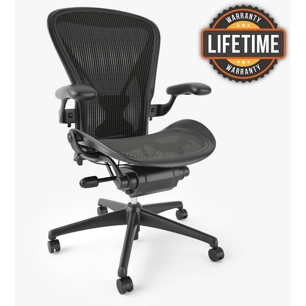 Herman Miller Aeron Ergonomic Chair W Posture Fit Size B Refurbished Walmart Com Walmart Com
