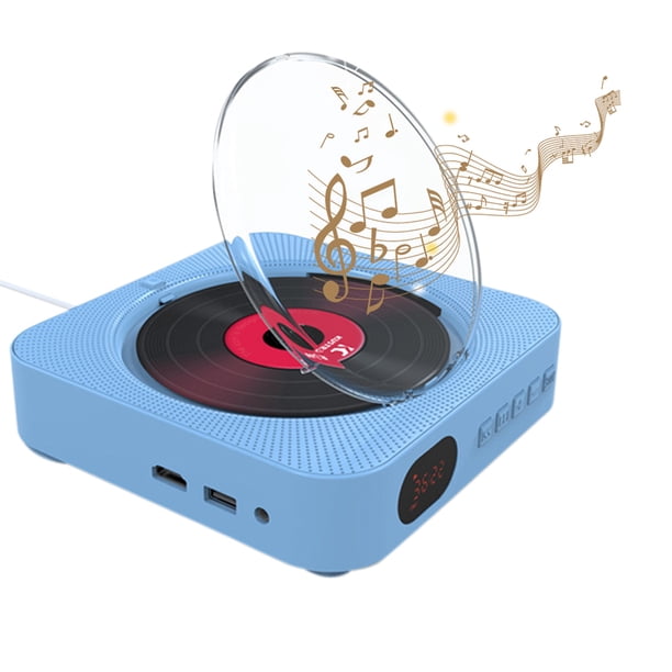 Altavoz FM compatible con Bluetooth Reproductor de CD DVD MP3 con control remoto (Azul EE. UU.) Ehuebsd Para estrenar