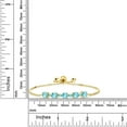 thumbnail image 5 of Gem Stone King 3.57 Ct Round Swiss Blue Topaz 18K Yellow Gold Plated Silver Tennis Bracelet for Women, 5 of 5