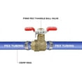 thumbnail image 4 of Heavy Duty Brass Full Port T-Handle PEX Ball Valve with 1/2 in. Expansion Pex Connection (10 Pack), 4 of 5