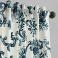 thumbnail image 5 of Indonesian Blue Printed Cotton Twill Curtain (1 Panel), Indonesian Blue, 50W X 120L, 5 of 6