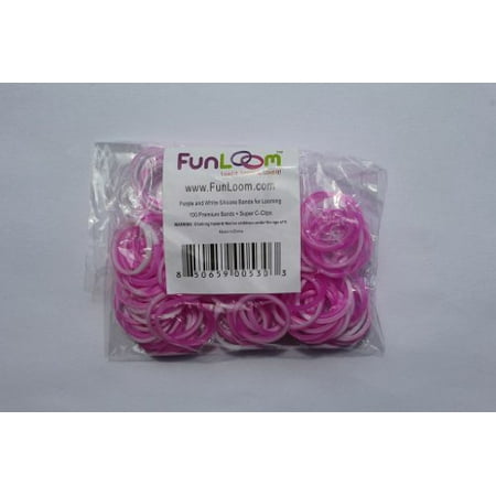 Funloom Purplewhite Tie Dye Bands With Super Cclips