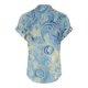 thumbnail image 2 of Camisetas de Manga Corta para las Mujeres Casual Impreso Botón Casa V-Cuello Camiseta Blusas, Poliéster, 2 of 7