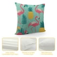 thumbnail image 4 of Fenyluxe  Pink Flamingo Pillow Cover Pineapples and Exotic Leaves Theme Farmhouse Decorative Throw Pillow Cover for Sofa Couch Home Decoration 22x22in, 4 of 5