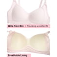 thumbnail image 2 of Girls' Training Bras Thin Nylon Breathable Lightly Padded No Wire Bras for KidsAdjustable AB-Cup, 2 of 4