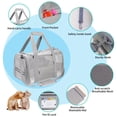 thumbnail image 5 of Cussiou Transportín para mascotas con lados suaves para cachorros de gatos pequeños y medianos, transportador aprobado por la aerolínea TSA, transportador plegable para cachorros de viaje, 5 of 5