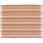Nourison Life Styles Moroccan Stripes Orange 50" x 60" Throw Blanket
