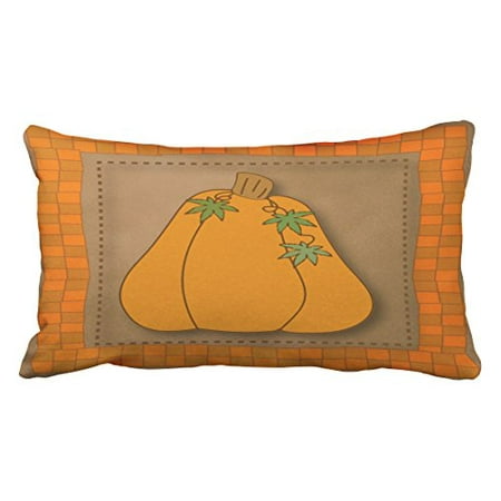 WinHome Halloween Fall Pumpkin Design Throw Pillow Covers Cushion Cover Case 20X30 Inches Pillowcases Two Side