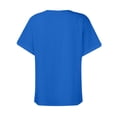 thumbnail image 6 of Summer Saving Wycnly Womens Blouses and Tops Dressy Fashion Button up Lightweight Comfy Lace Hollow out Pullover Tshirts Summer Solid V-Neck Short Sleeve Cute Tees Tops Blue m, 6 of 6