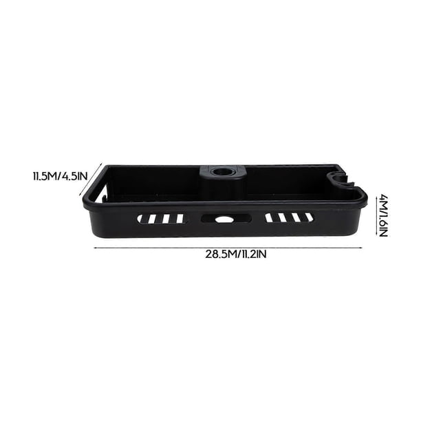No-Drill Shower Organizer Hole-Free Shower Lift Bar with Storage Trays Black Plastic for Storage 2Set