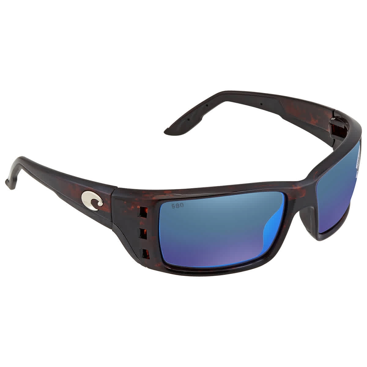 Permit Tortoise Rectangular Sunglasses Blue Lens 580G - Walmart.com