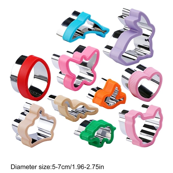 Non-stick cake pan Easter Cookie Cutter Set 10 Different Shapes Including Egg Chick Rabbit Stainless Steel Cutter Vegetable Cutter Shape Cookie Cutter Bake Lunch Box Holiday Party Gift