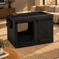 Collapsible Soft Sided Dog Crate, Black, 30.0"L x 21.2"W x 21.2"H ...
