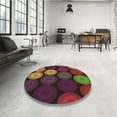 thumbnail image 4 of Ahgly Company Machine Washable Indoor Rectangle Transitional Plum Pie Purple Area Rugs, 7' x 10', 4 of 7