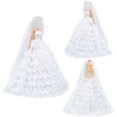 thumbnail image 3 of Vestido de novia E-TING Princess con velo para muñecas de 11.5 pulgadas, 3 of 4
