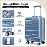 Joyway 3-Piece Front Opening Cover Carry-on Luggage Side Hooks TSA Lock Spinner Wheels YKK Zippers