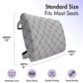 thumbnail image 5 of Abstract Lumbar Pillow, Continuous Floral and Lines Simplistic Soft Grey Illustration, Soft Back Cushion for Office Chairs with Adjustable Straps, 14" x 13", Charcoal Grey and Pale Grey, by Ambesonne, 5 of 7