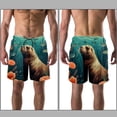 thumbnail image 3 of luoweisi Men's Beach Shorts Quick Dry Swim Trunks with Mesh Lining Sea Lion S, 3 of 5