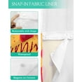 thumbnail image 3 of No Hook Shower Curtain with Snap in Liner, Summer Seaside Beach Ocean Starfish Hotel Shower Curtains for Bathroom, Washable Shower Curtain Liner Set with Mesh Top Window, 72”x78”, 3 of 6