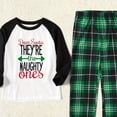 thumbnail image 1 of Conjuntos De Pijamas A Juego Con Pantalones A Cuadros Y Top Con Contraste De Letras Navideñas (resistente Al Fuego), 1 of 4