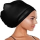 thumbnail image 1 of Gorro de baño con protección para cabello largo, gorro de baño de silicona extragrande que garantiza un ajuste cómodo, 100 % silicona de primera calidad que mantiene el cabello seco y libre de daños, 1 of 7