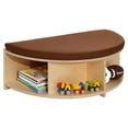 thumbnail image 1 of Wood Designs WD991011BN Read-A-Round Half Moon Bench with Brown Cushion, 1 of 1