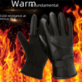 thumbnail image 2 of Guantes de cuero de invierno para hombre, guantes de pantalla táctil Big Seven, guantes extra grandes para deportes al aire libre, guantes cálidos y gruesos para motocicleta, 2 of 5