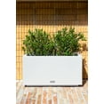 thumbnail image 5 of Veradek Block Series Long Box Small 25" Plastic Planter - White, 5 of 12