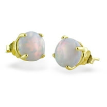 FJC Finejewelers 14k Yellow Gold 8mm Round Opal Stud Earrings