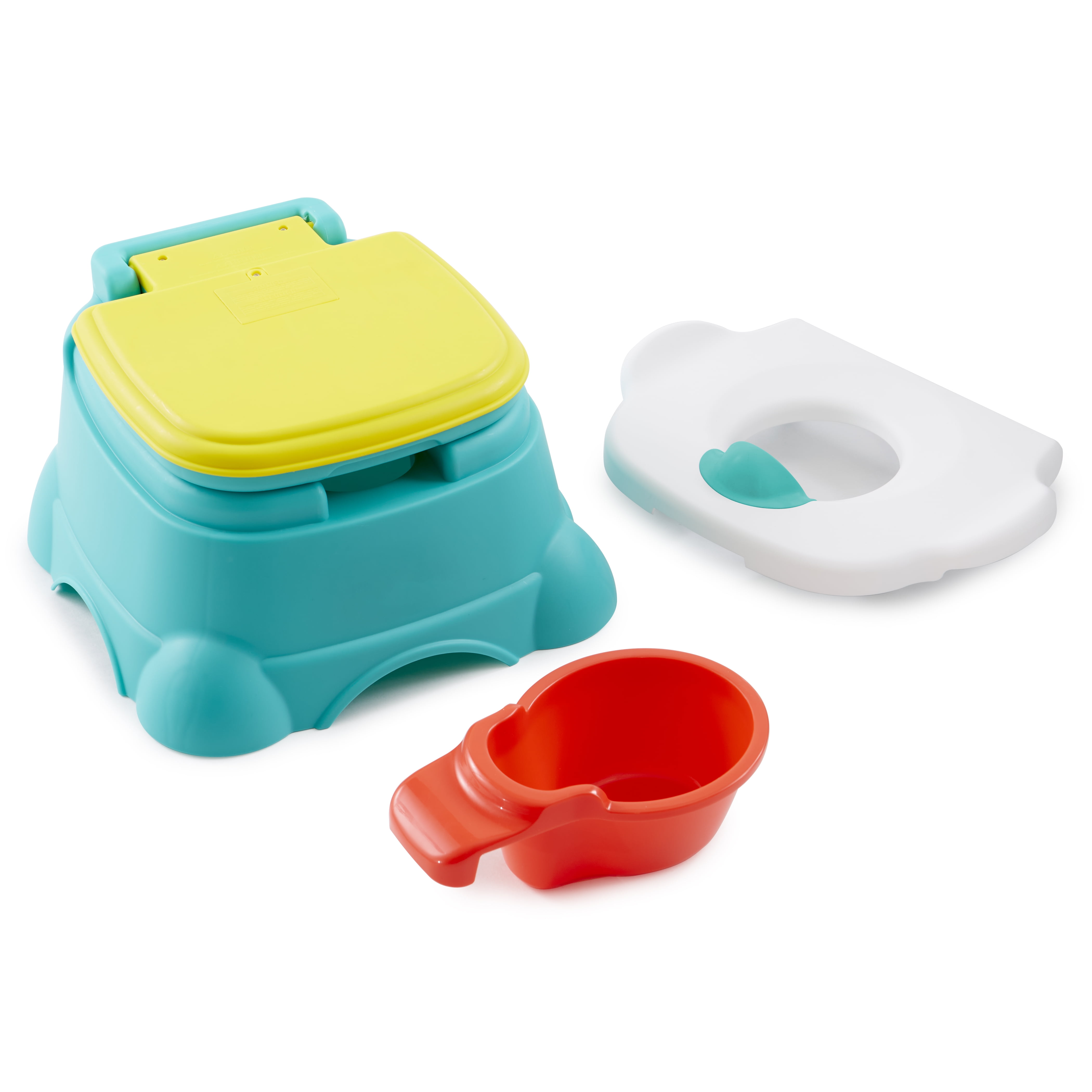 Sesame Street Elmo Hooray 3-in-1 Potty Chair, Toilet Trainer, Step Stool, Flush Handle, Unisex