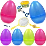 Toy Filled Glitter Easter Eggs With 6 Piece Bug Catcher Kit Inside - Perfect For Catching Butterflies, Insects, And Other Critters - A Delightful Treat For Everyone To Enjoy